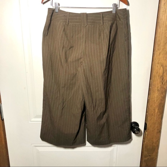Lane Bryant matching set blazer and cropped pants set brown with stripes 14 - Picture 10 of 10
